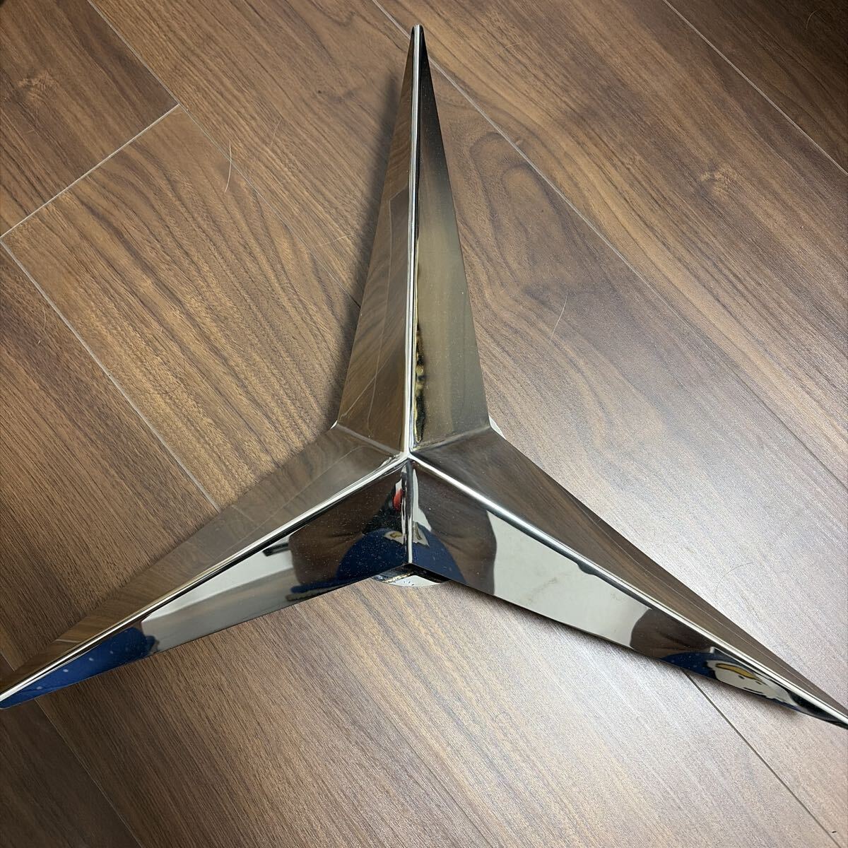 新品】鏡面ステンレス ベンツ型 22.5インチ ホイールスピンナー 4穴 2