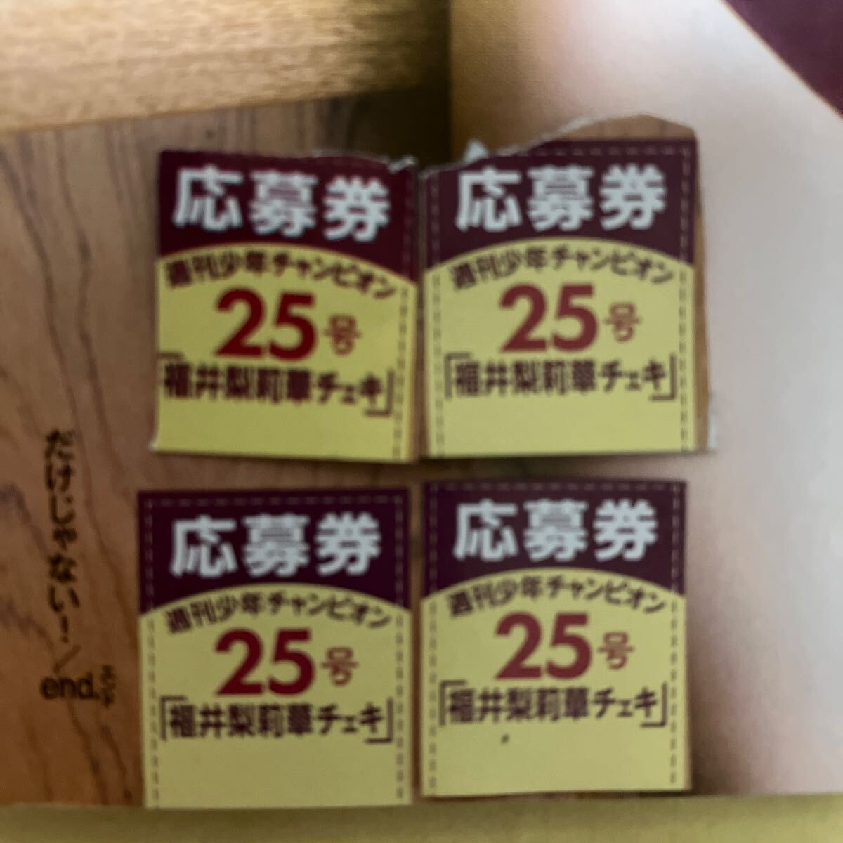 未使用】榎原依那 直筆サイン入りチェキ応募券 応募用紙 少年