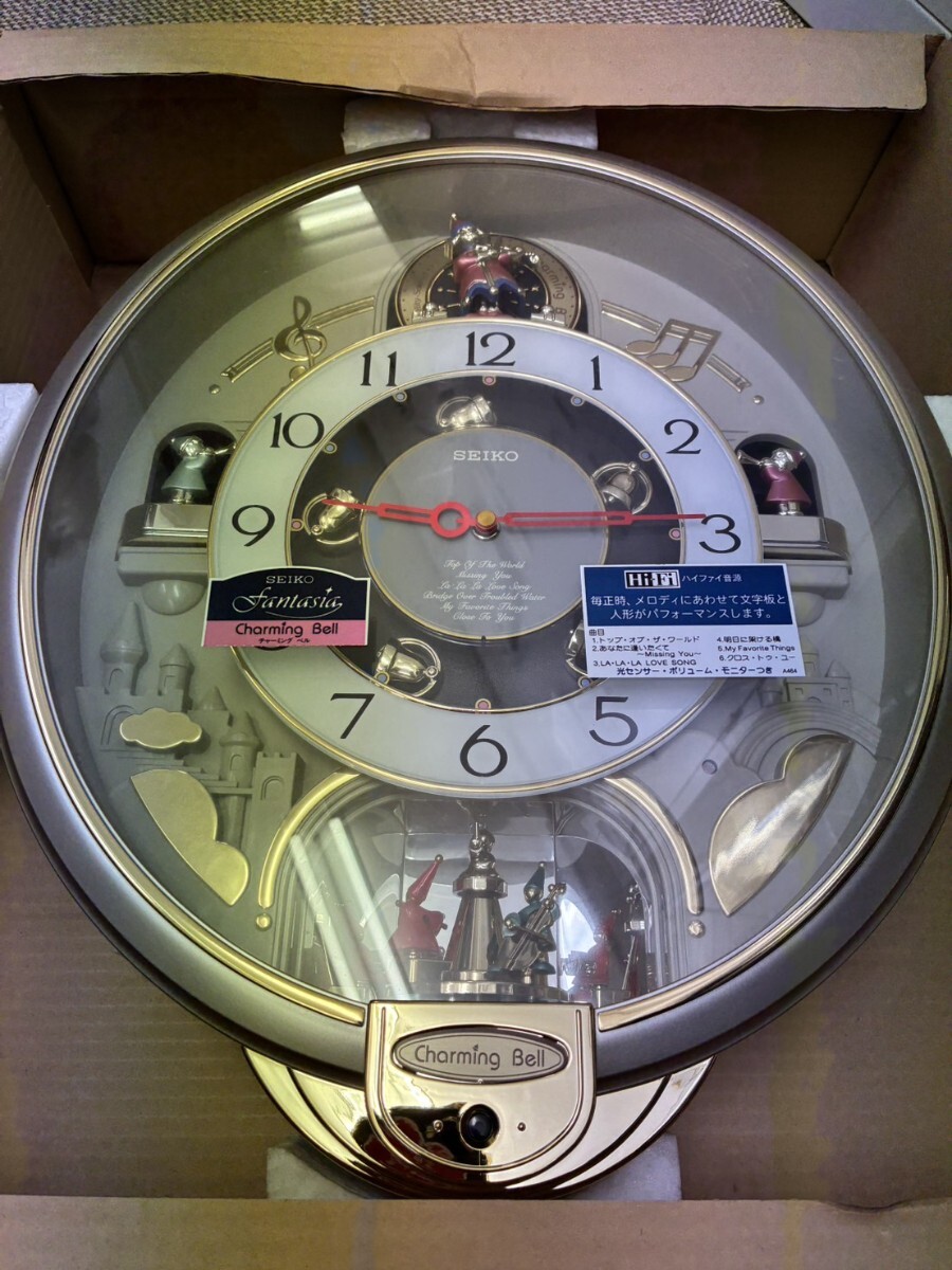 中古】セイコー チャーミングベル RE537N SEIKO リズム時計 掛け時計の