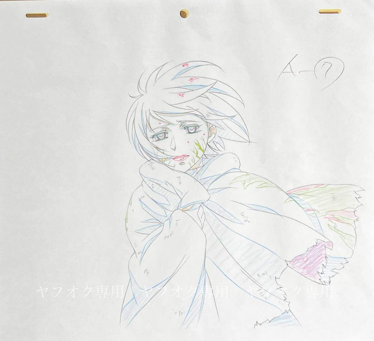 中古】☆売り切り ウルフズレイン 直筆原画 第7話花の少女 チェザ 川