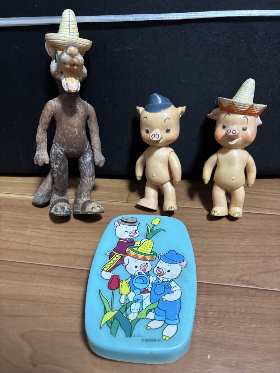 三匹のコブタ 弁当箱 アルミ 当時物 ブーフーウー NHK」昭和レトロ
