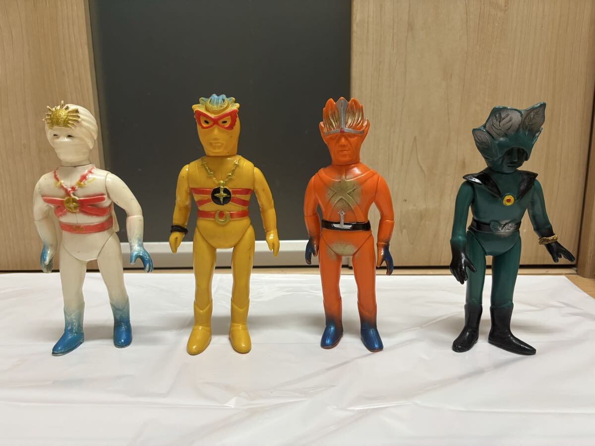 中古】昭和レトロ 愛の戦士 レインボーマン ソフビ人形 萬年社