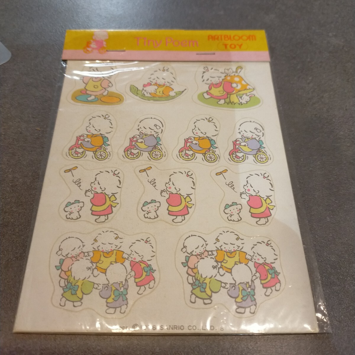 新品】昭和レトロ 当時物 Tiny Poem 風の子さっちゃん 1976 下敷き 未