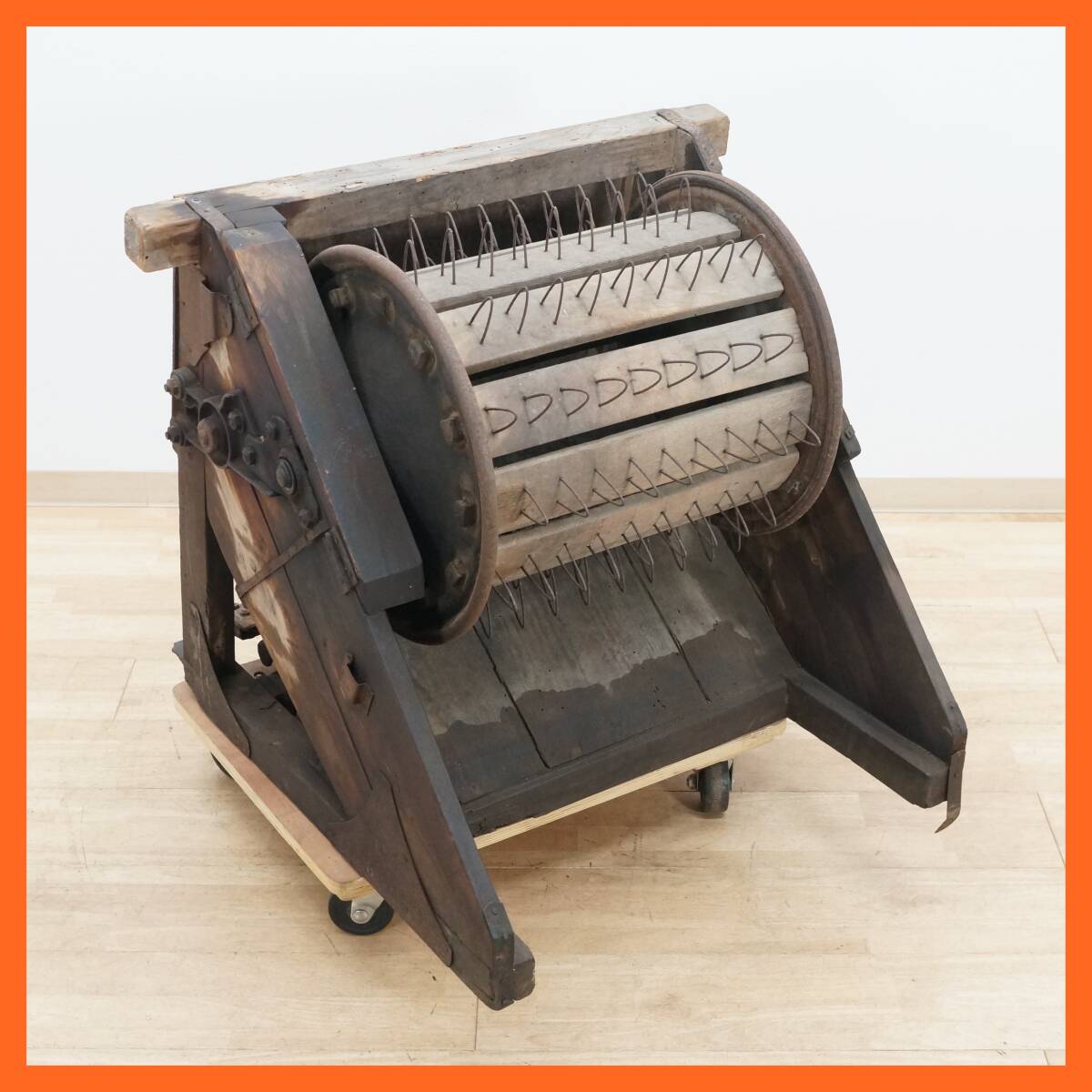中古】48⑧【実働品】足踏み脱穀機* 古民具 古道具 の落札情報詳細