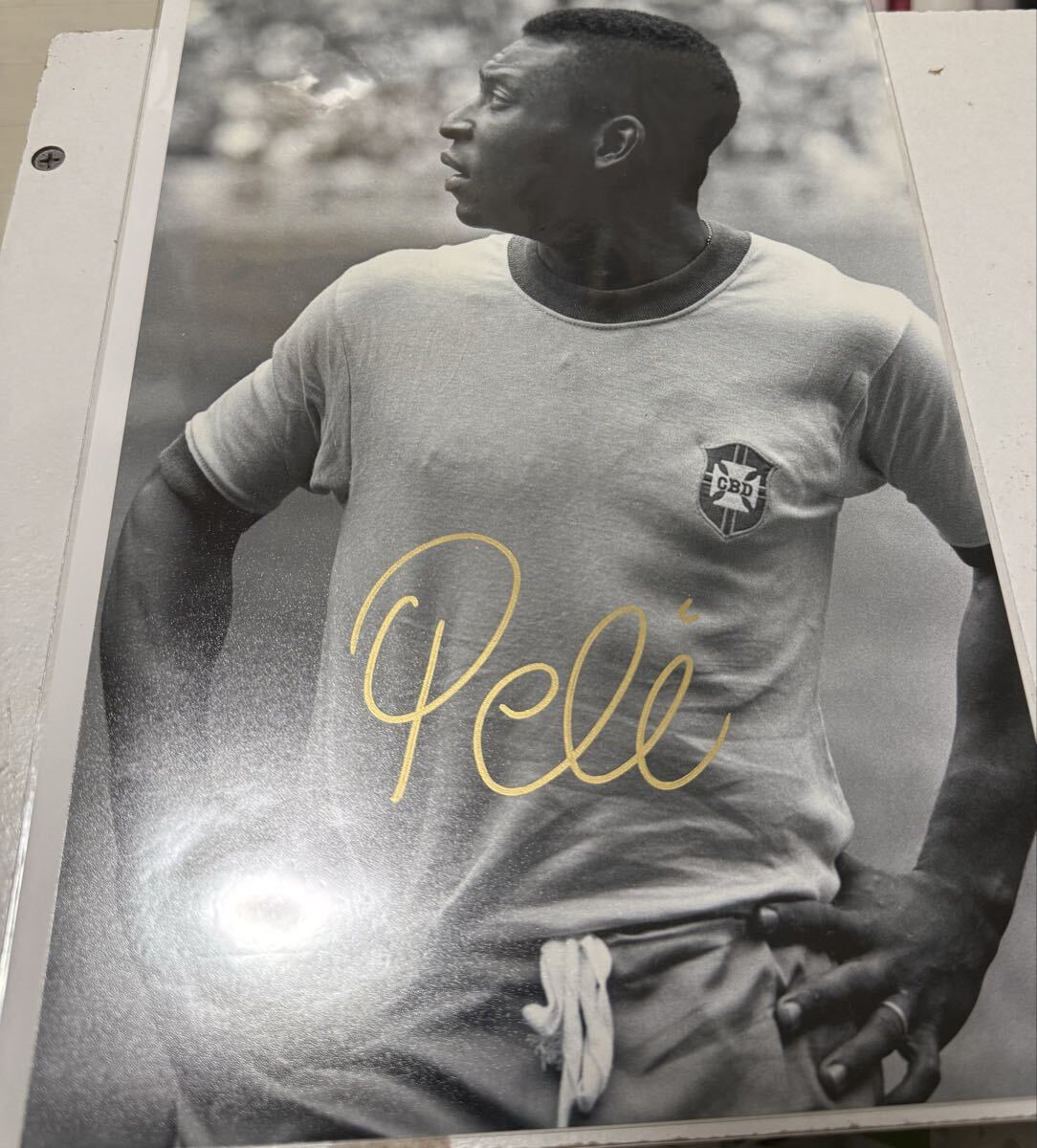 ペレ Pel 直筆サイン入り写真 証明書付き 20世紀最高のサッカー選手