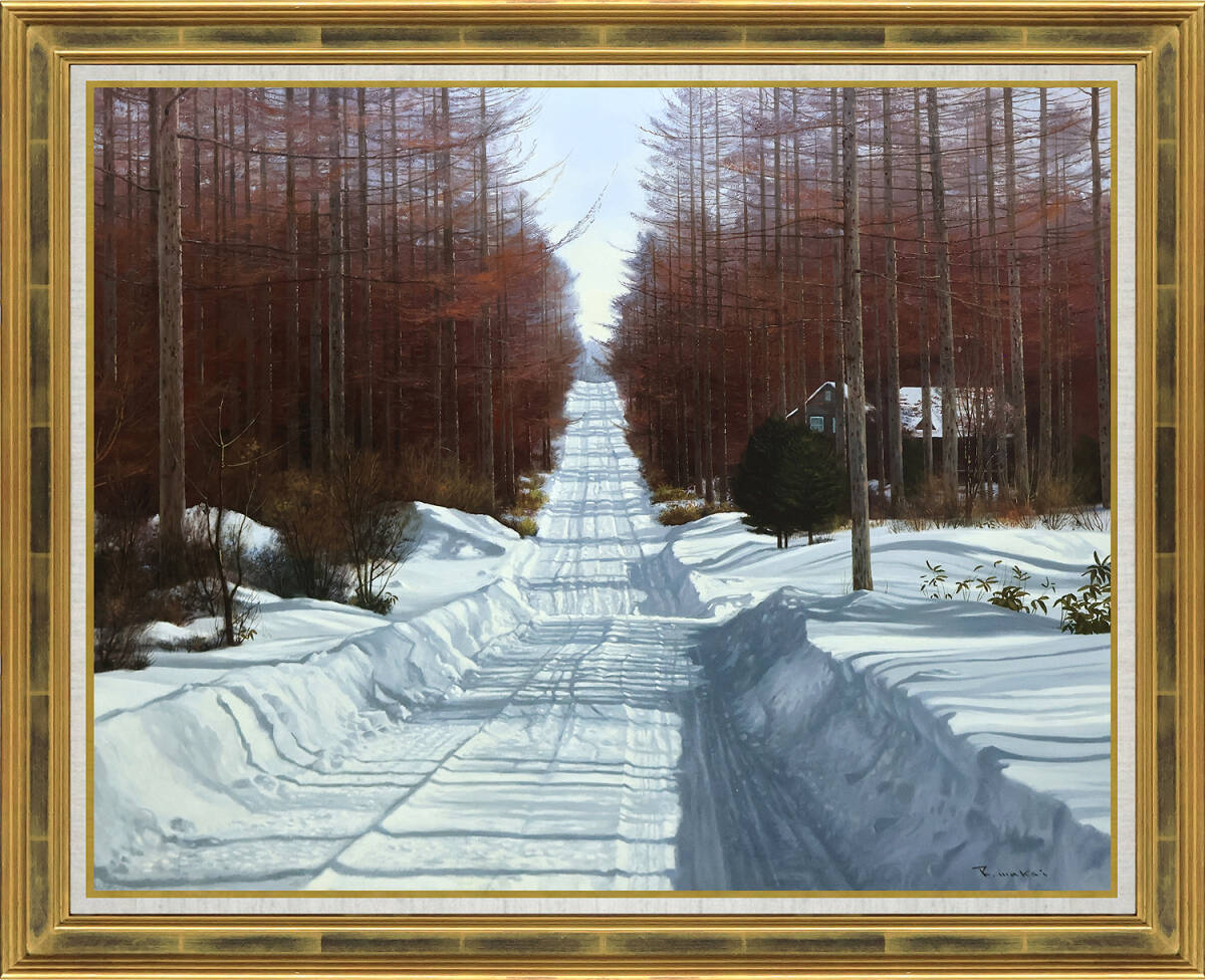 ◇真作保証 相馬武夫◇老婆 テンペラ画 約132×87㎝ サイン付 絵画額
