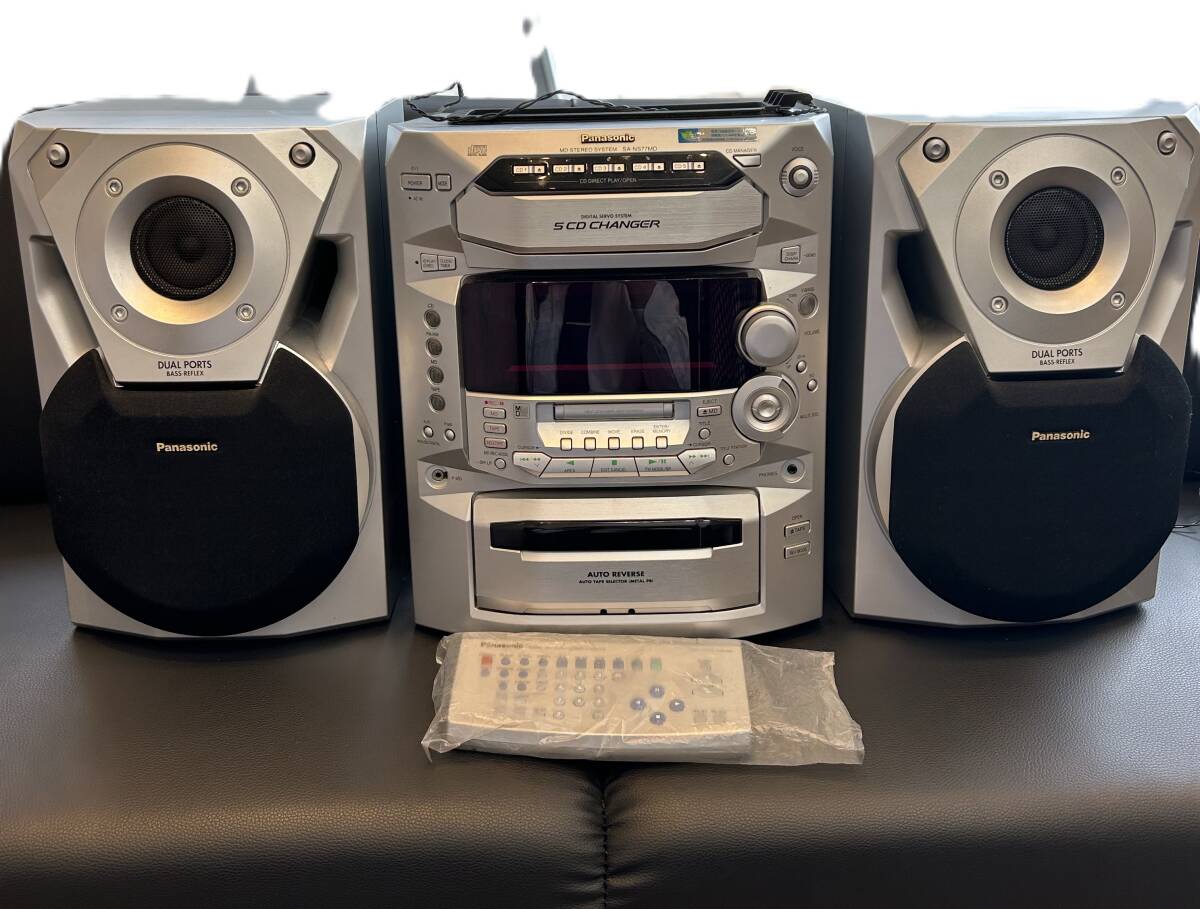 中古】即決 Panasonic パナソニック SA-PM77MD コンポ 5連C D