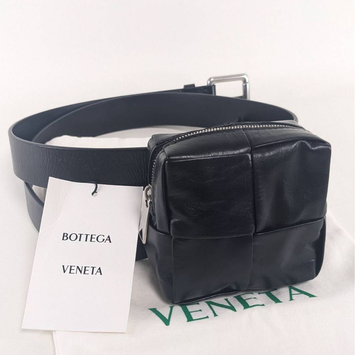 美中古品 BATES/ ベイツの柔らかレザーウエストバッグ、ヒップ