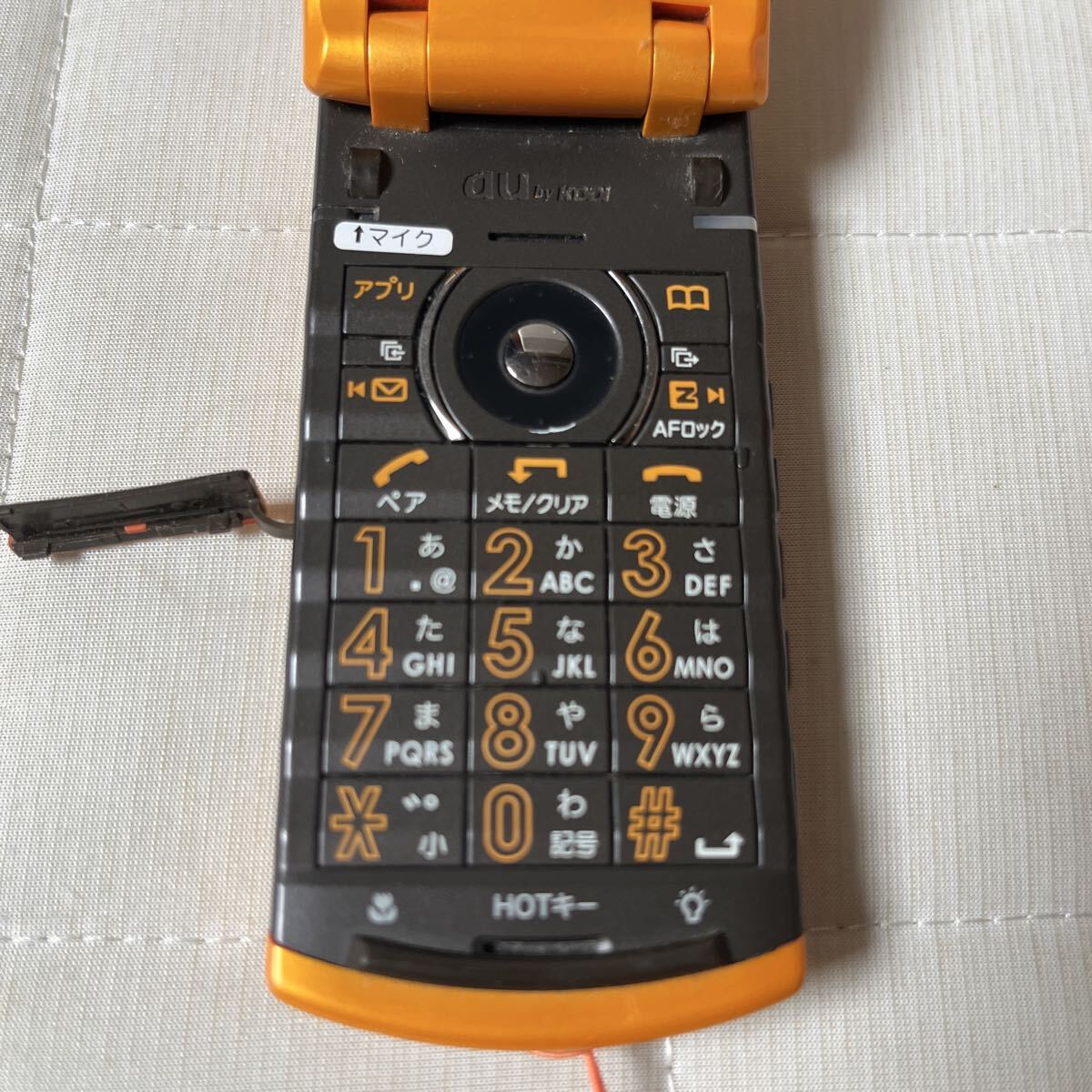 ☆ 【動作確認済】 携帯電話 au W41CA ペンギン オレンジ カシオ CASIO