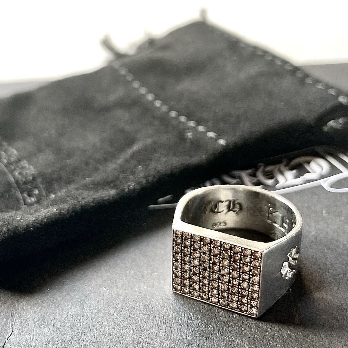 極美品 CHROME HEARTS クロムハーツ CH シルバー レザー ブレード