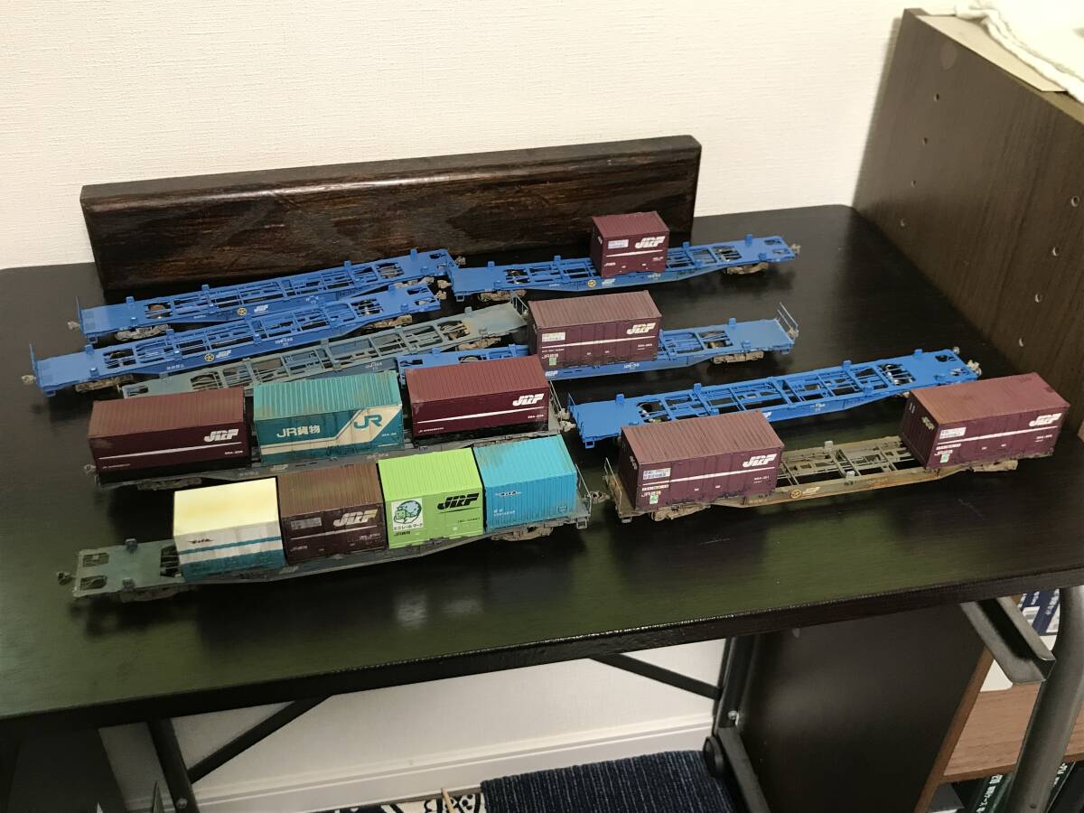 ○TOMIX コキ107形(鉄道コンテナ輸送50周年記念カラー・19Dコンテナ付