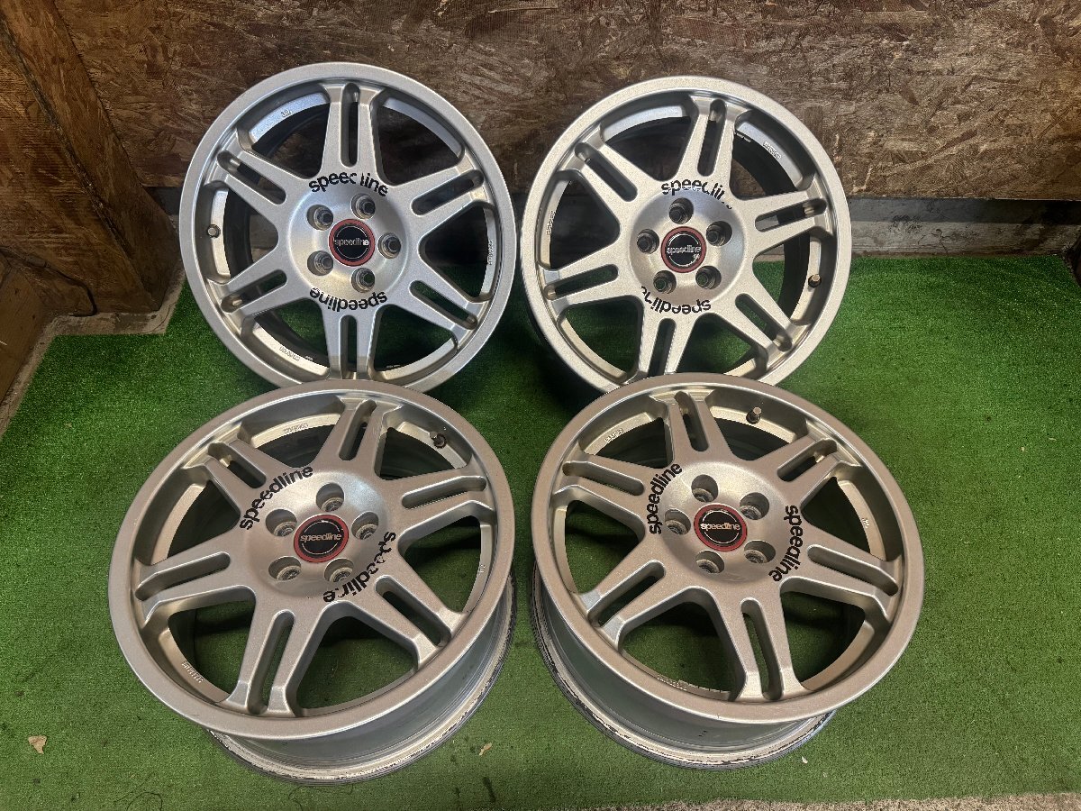 中古 ホイール Speedline 16インチ 7J 5穴 100 +35 4本 スピードライン