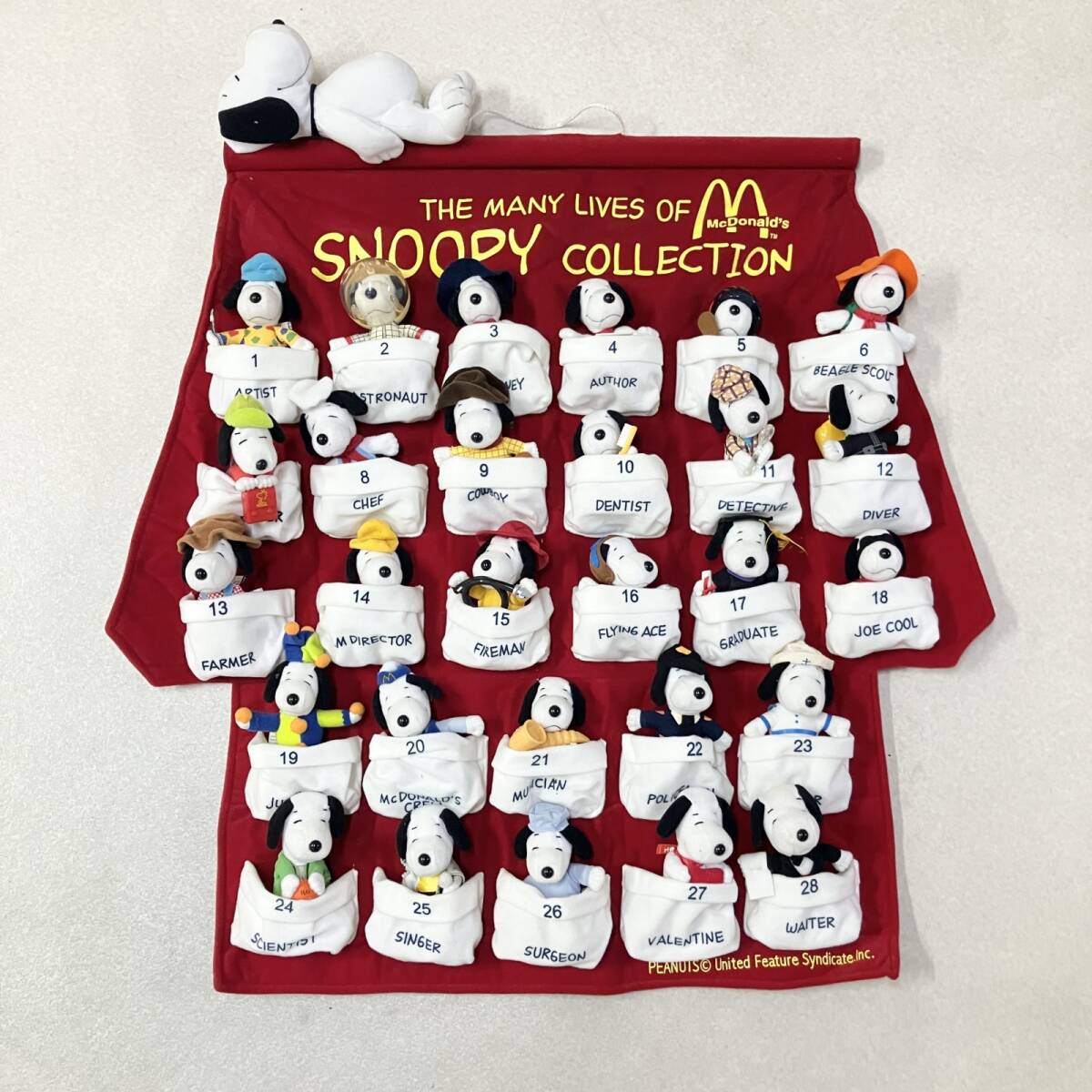 中古】中古 マクドナルド ハッピーセット スヌーピーぬいぐるみ 28個