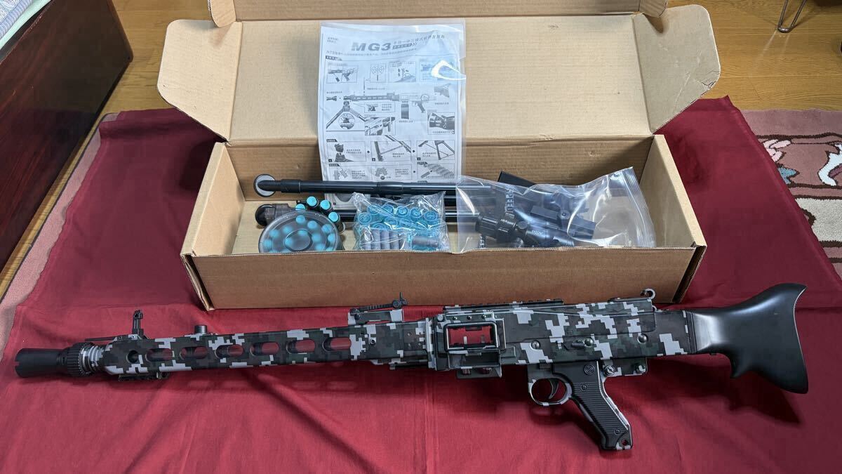 未使用】【日本国内発送】MG3電動スポンジダーツトイガン ドラム