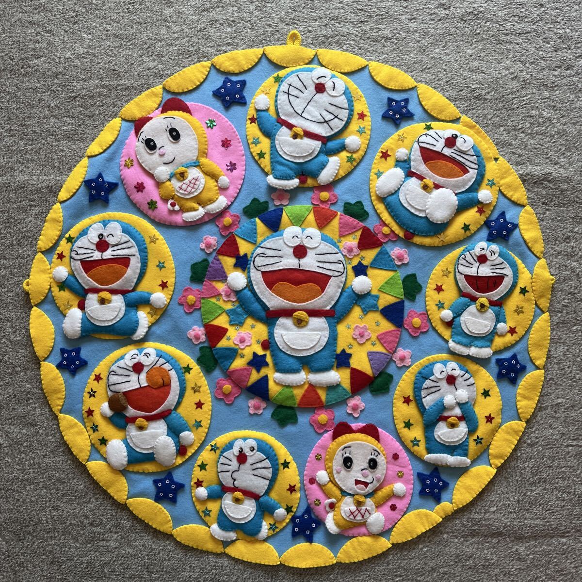 新品】フェルト☆ハンドメイド☆手作り☆ミニタペストリー☆壁掛け☆壁