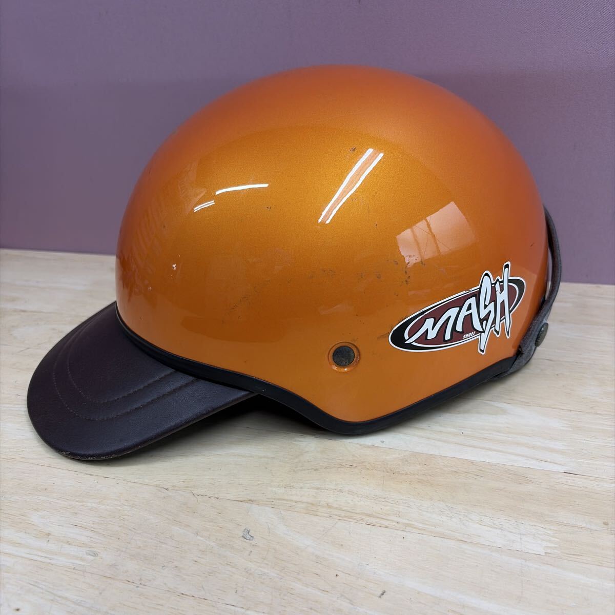 SHOEI MASH ヘルメット 牛革バイザー ショウエイ マッシュ ビンテージ