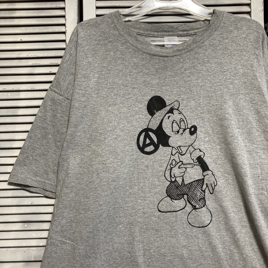 新品】新品 ミッキーマウス FUCK ファック パロディ プリント Tシャツ