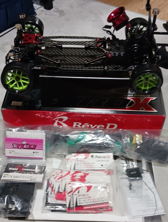 中古】タミヤTA04 カーボン シャーシセット オプション多数付 ドリフト