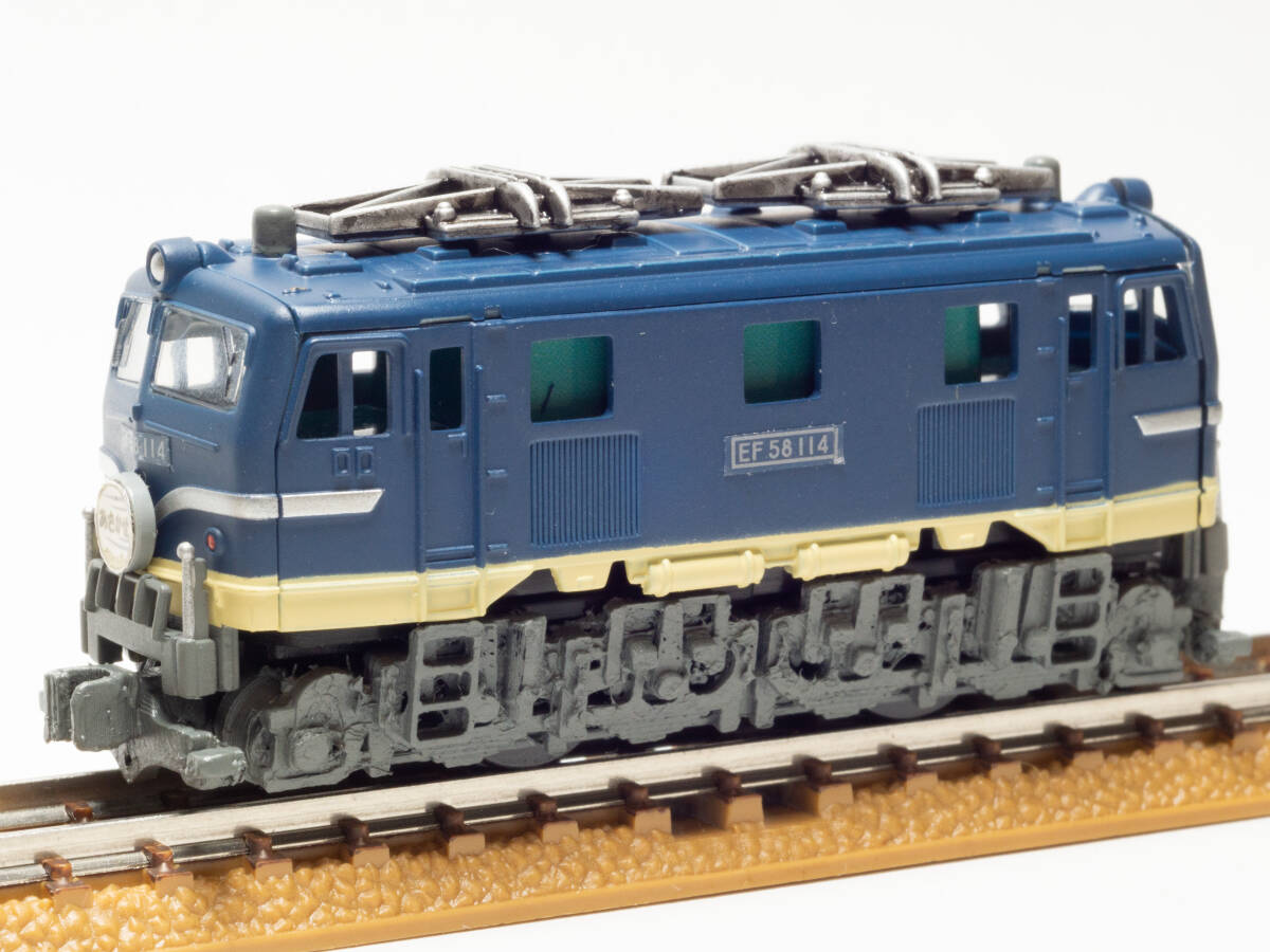 KATO HO 20系客車4両基本セット、ナハネ20二両、EF58大窓、ブルーの7両