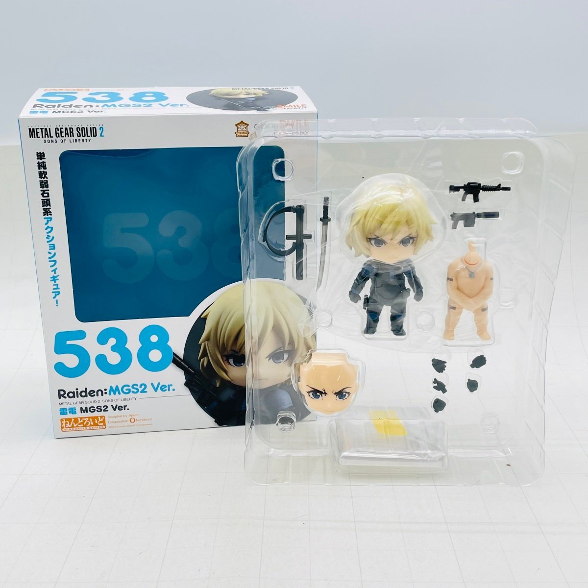 メタルギアソリッド ねんどろいど 雷電 MGS2 ver. 裸 美品 フィギュア