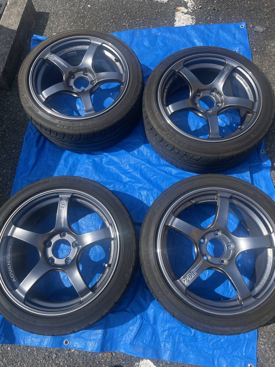 P1レーシング ブロンズ 17インチ 9j +31 PCD114.3 4本 ナンカンNS2R
