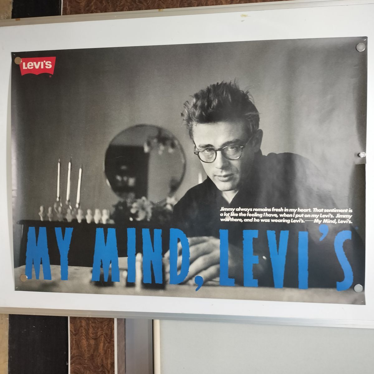リーバイス ジェームズ・ディーン 看板 販促 ポスター LEVI'Sの落札