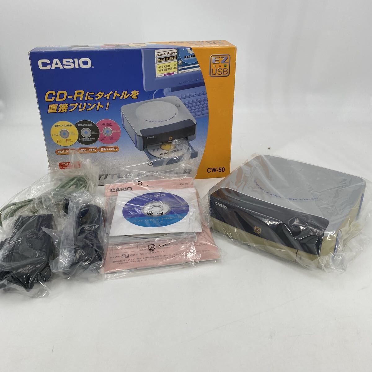 未使用に近い】CASIO CD-R TITLE PRINTER CW-50 CD-Rにタイトルを直接