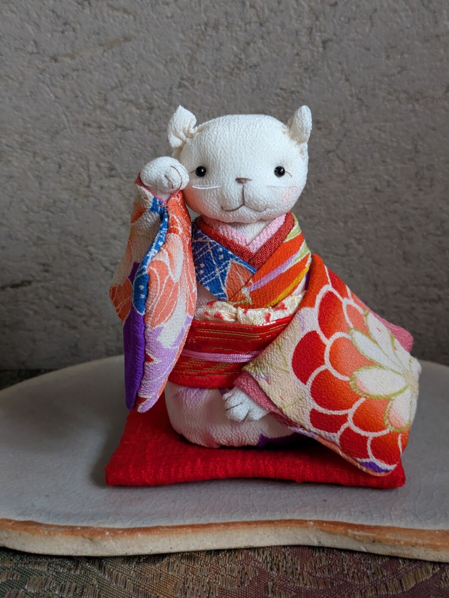 新品】蓮の実 と うさぎちゃん ♪ 手作り うさぎ 兎 古布 縮緬 和雑貨