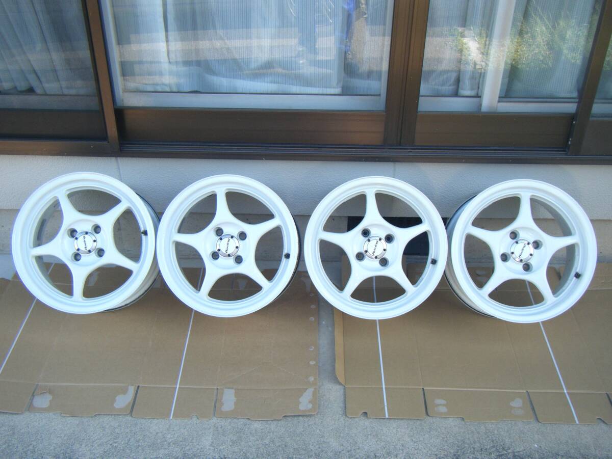 ENKEI RPF1 15インチ 7J +41 PCD100 希少ホワイト 白 2本の落札情報