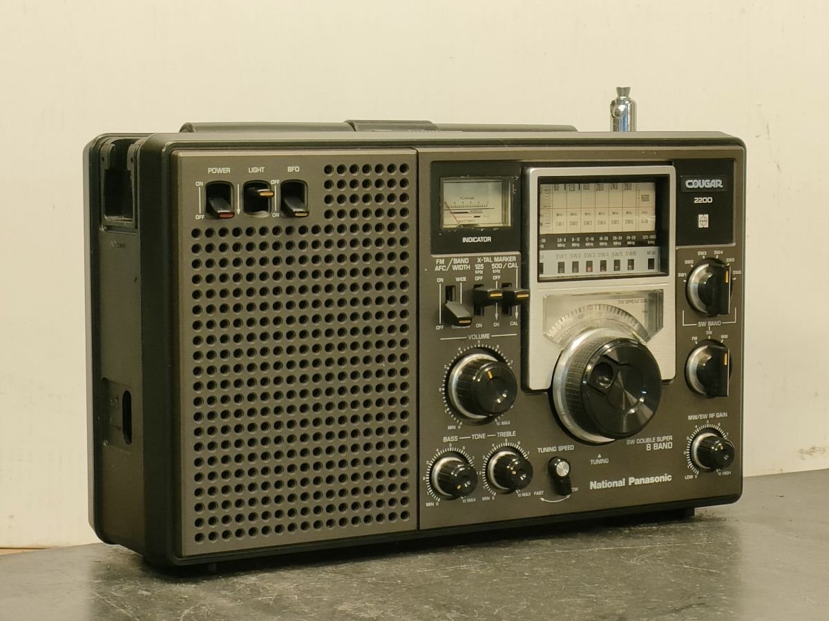 中古】☆綺麗☆希少☆吠えろ青クーガ☆ナショナル☆RF-888☆BCLラジオ