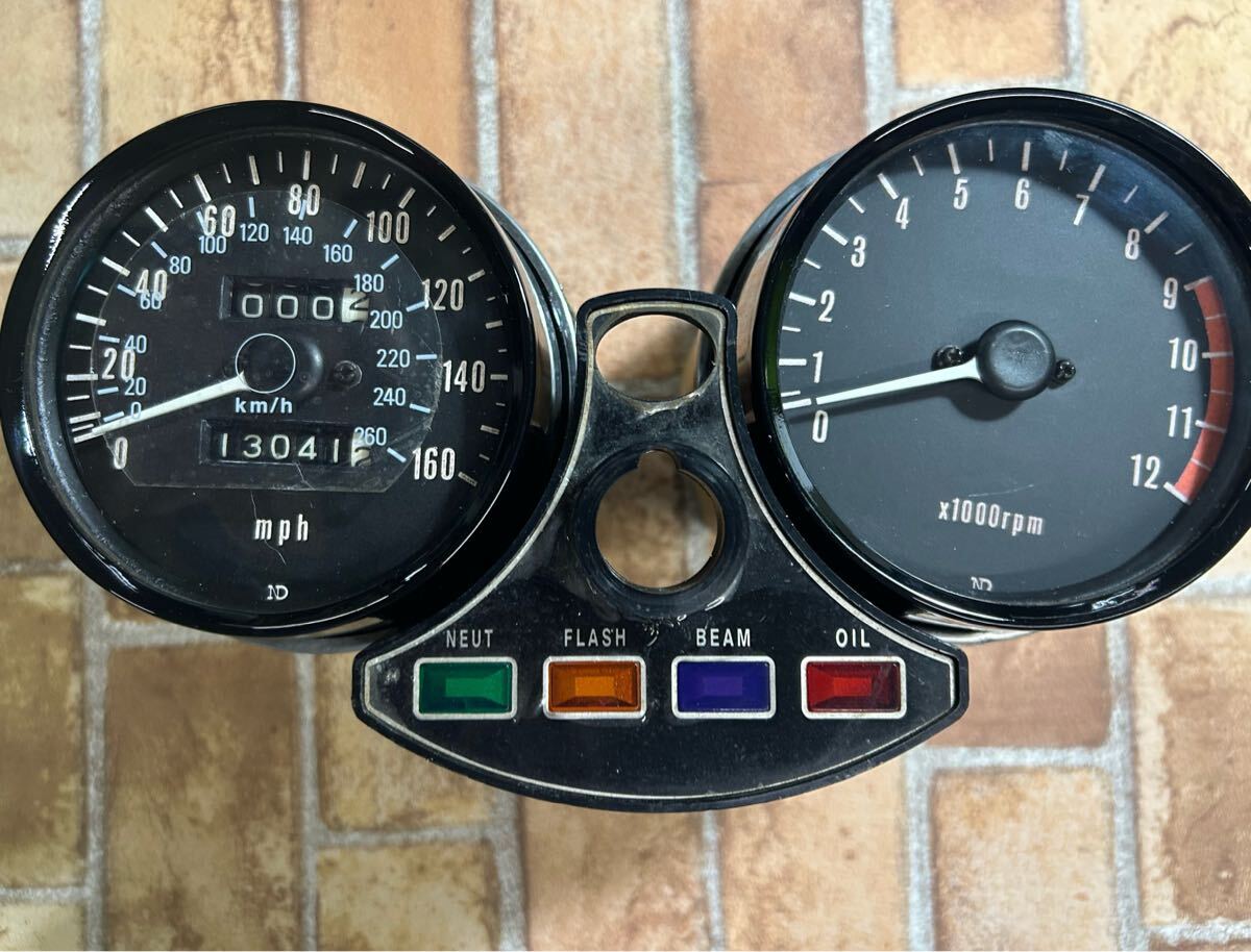 Z400FX 純正 タコメーター内 ブレーキランプ ライト 断線 警告灯