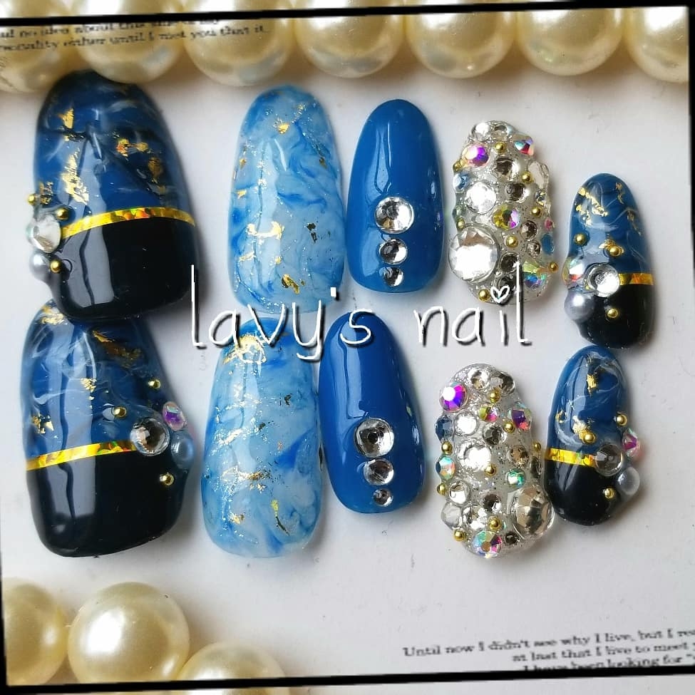 新品 埋め尽くし大人rady風ブルーニュアンスマーブルバイカラージェルネイルチップ の落札情報詳細 ヤフオク落札価格情報 オークフリー スマートフォン版