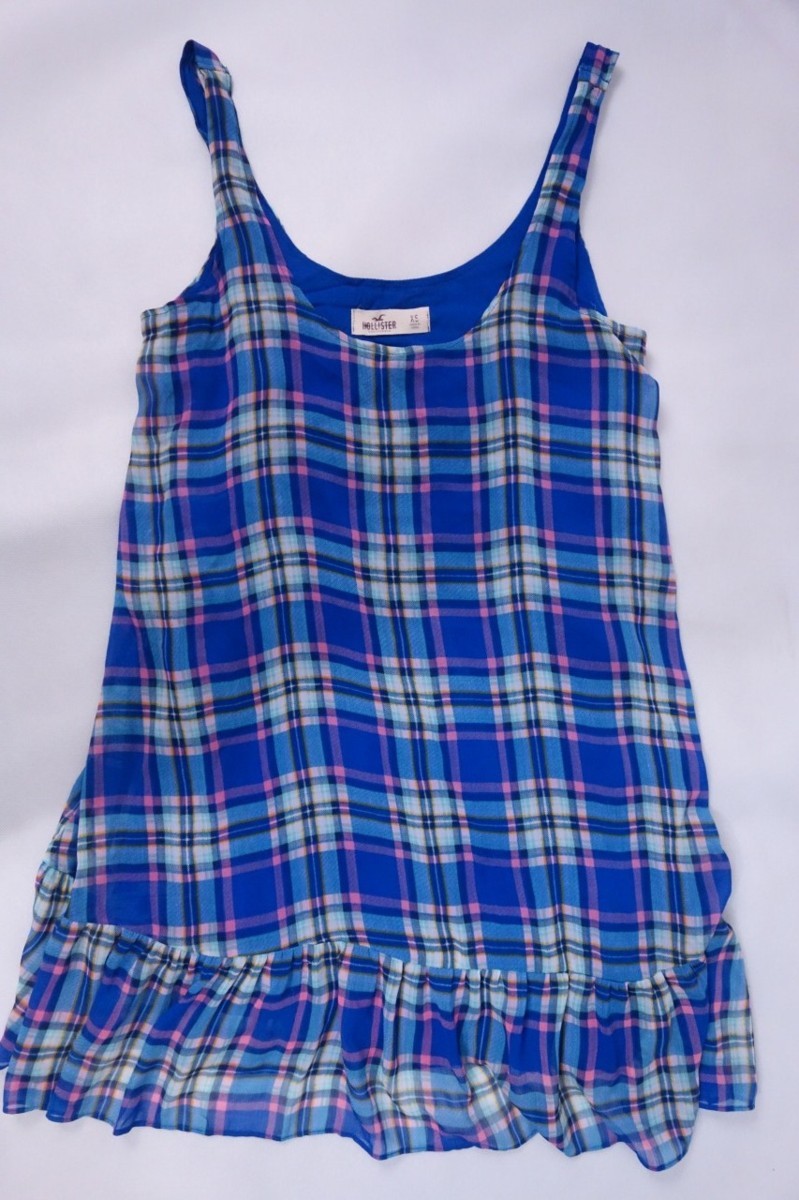 ホリスター Hollister ワンピース チェック柄 タックスカート オシャレデザイン 本物 Xs 青 白 黄 ピンク 中古 の落札情報詳細 ヤフオク落札価格情報 オークフリー スマートフォン版