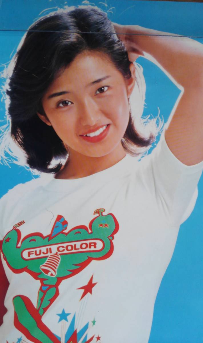 山口百恵 フジカラー ポスター 昭和 当時物 画鋲穴無し 美品 早期終了