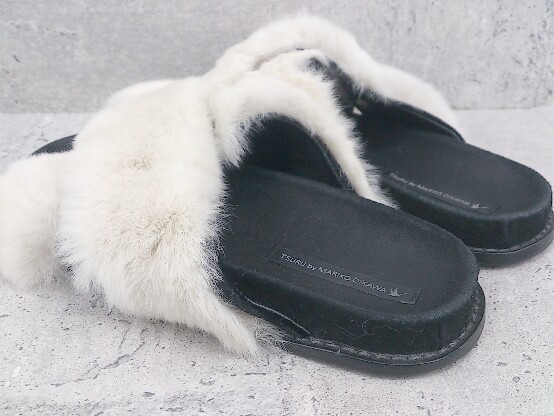 ツルバイオイカワ、ファーサンダル TSURU By MARIKO OIKAWA (Women