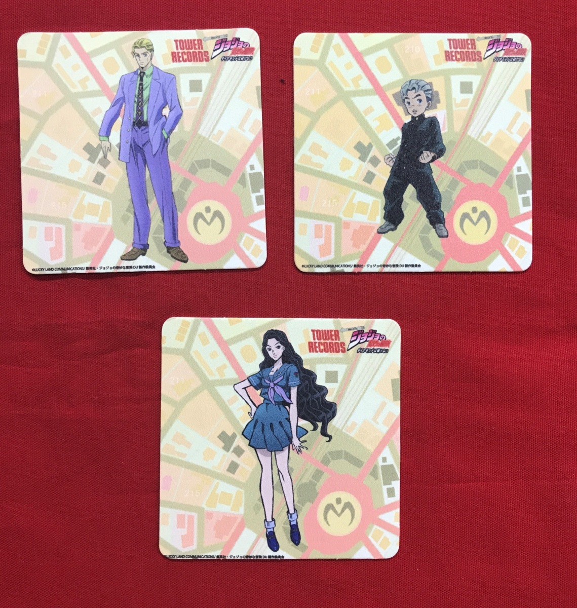 M Kp I1345 ジョジョの奇妙な冒険 ダイヤモンドは砕けない コースター 3点セット 吉良吉影 広瀬康一 山岸由花子 の落札情報詳細 ヤフオク落札価格情報 オークフリー スマートフォン版