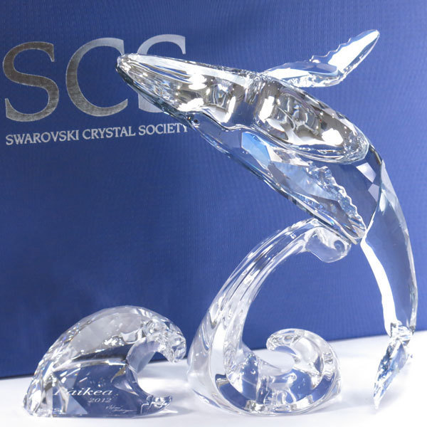 新品】1円 ☆美品☆ スワロフスキー SWROVSKI 2012年 SCS 限定 クジラ