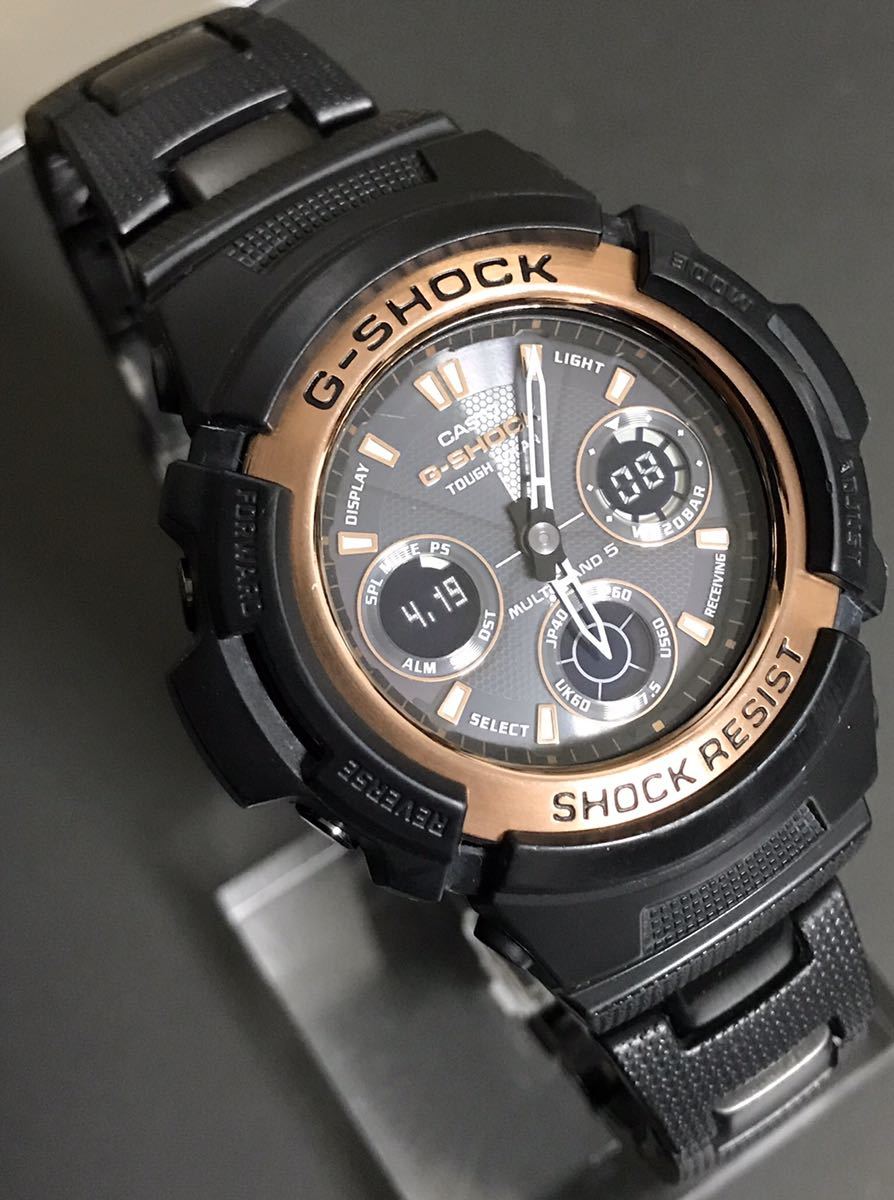 【取引成立】中古G-SHOCK AWG-100BR マルチバンド5タフソーラー腕時計 Gショック MULTIBAND5(マルチバンド5) 電波 タフソーラー AWG-100BR