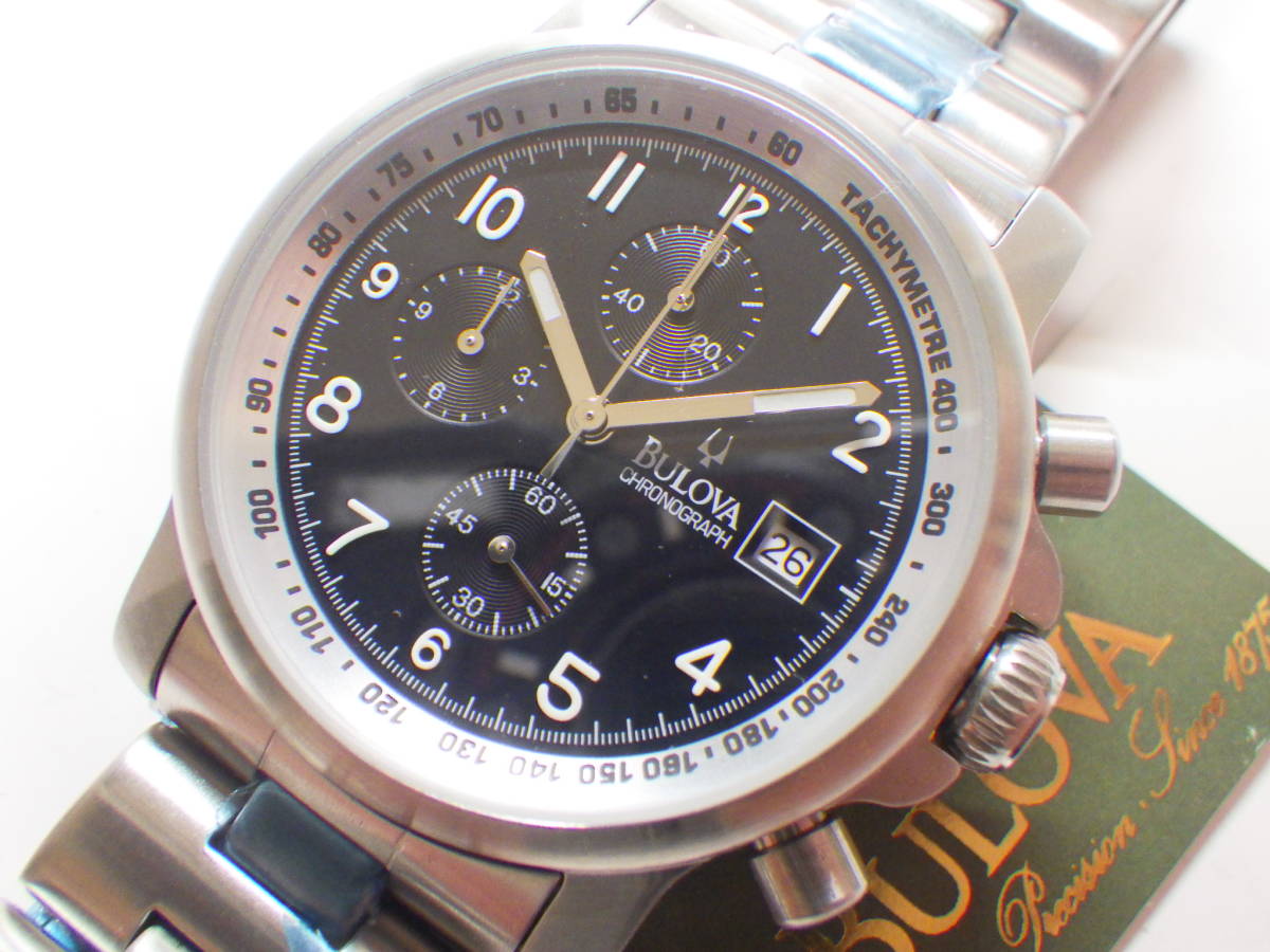 BULOVA ブローバー クロノグラフ クオーツ腕時計 48771 #877の落札情報