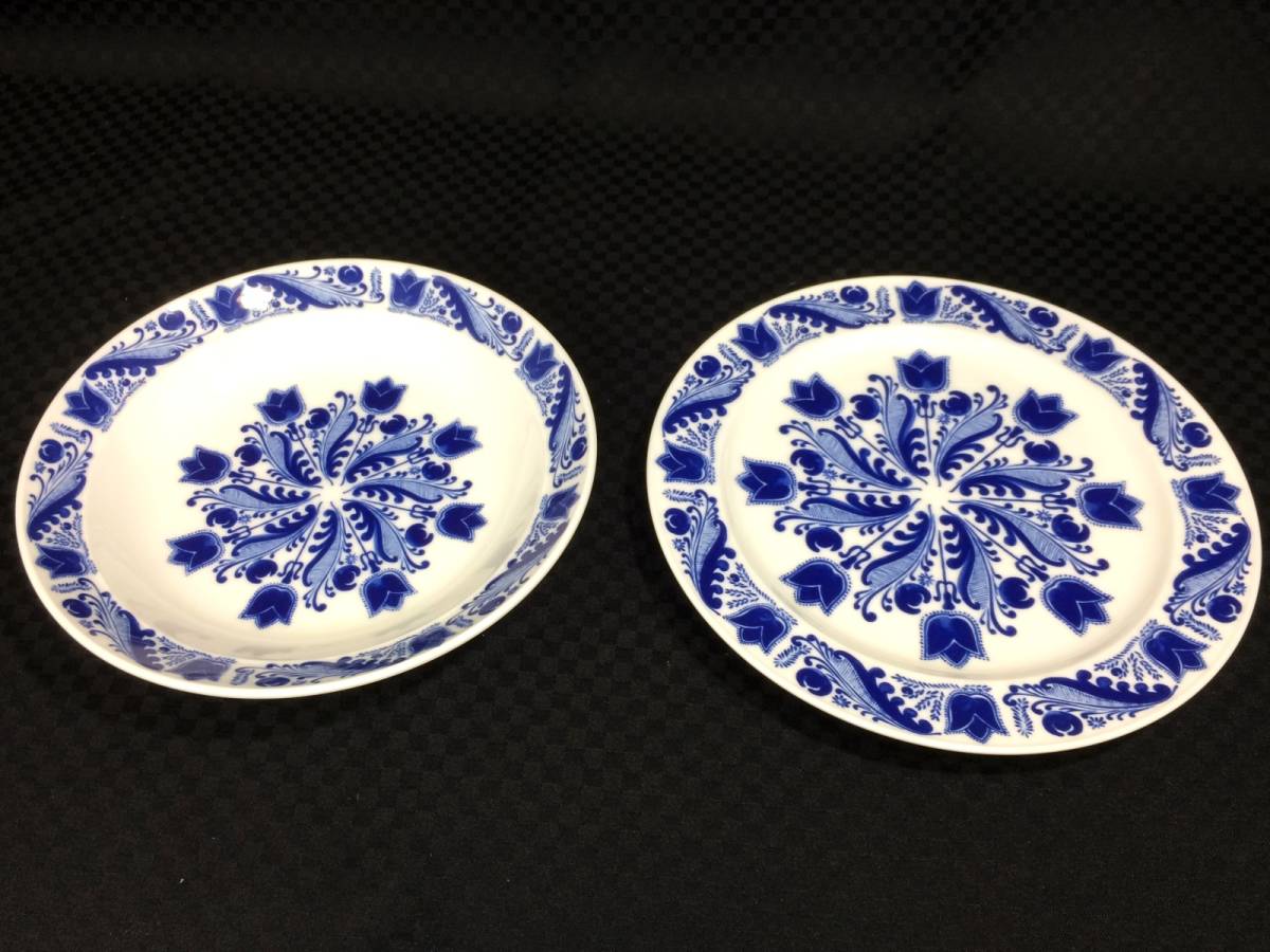 ○送料無料 Noritake ノリタケ プリマデュラ 青いチューリップ 25.5cm