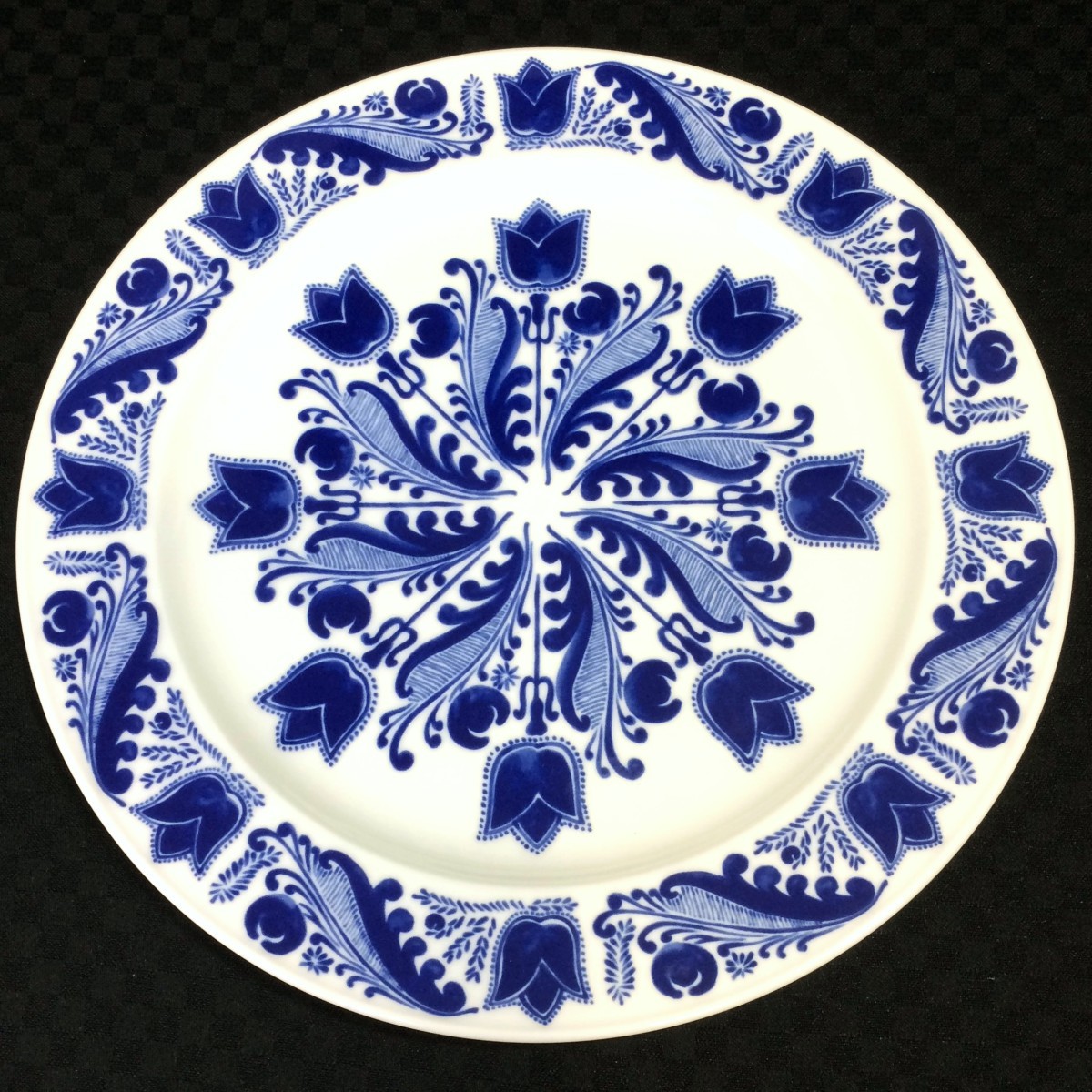 ○送料無料 Noritake ノリタケ プリマデュラ 青いチューリップ 25.5cm