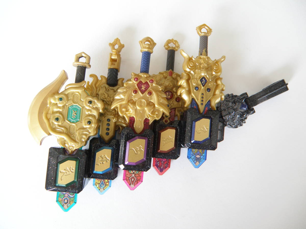 ☆妖怪ウォッチ シャドウサイド 妖聖剣 5本+ホルダーセット☆【中古品
