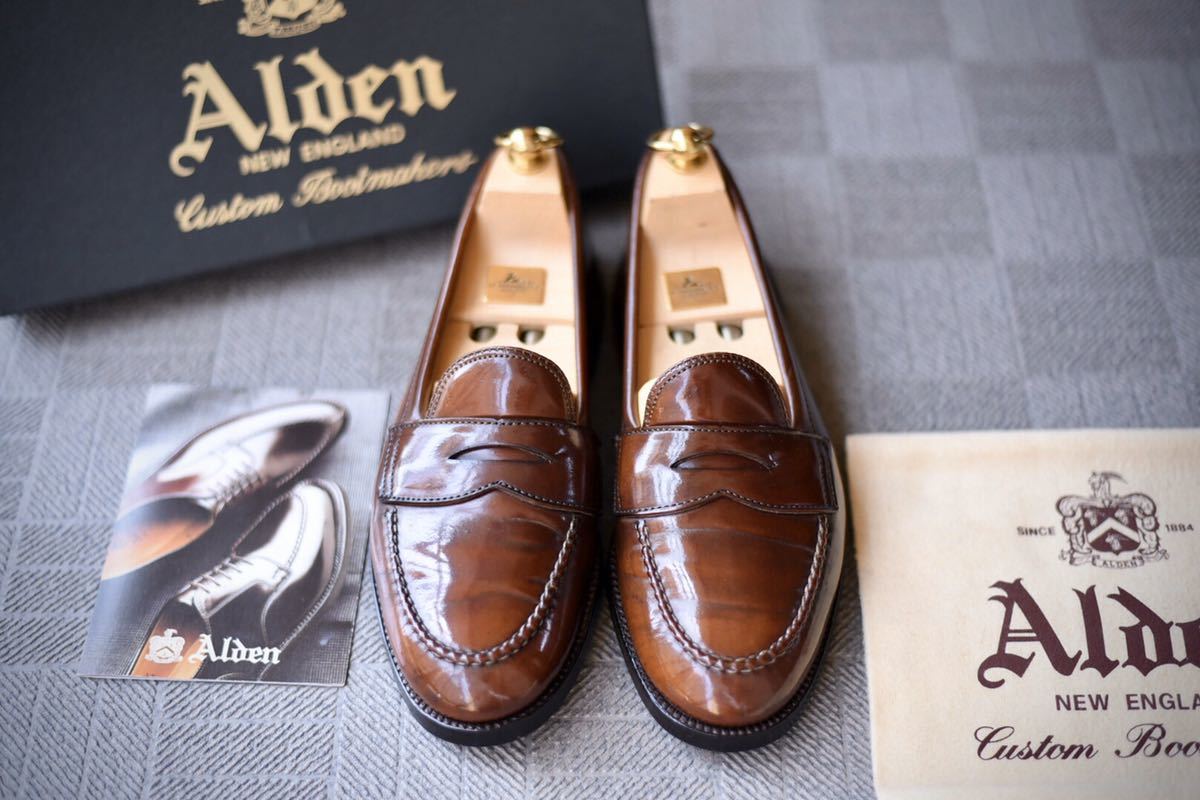 オールデン ALDEN ウイスキーコードバン 6646 6D ヴァンラスト ペニー オンラインストア正規店 Alden オールデン 6D コードバン ペニーローファー ドレス/ビジネス