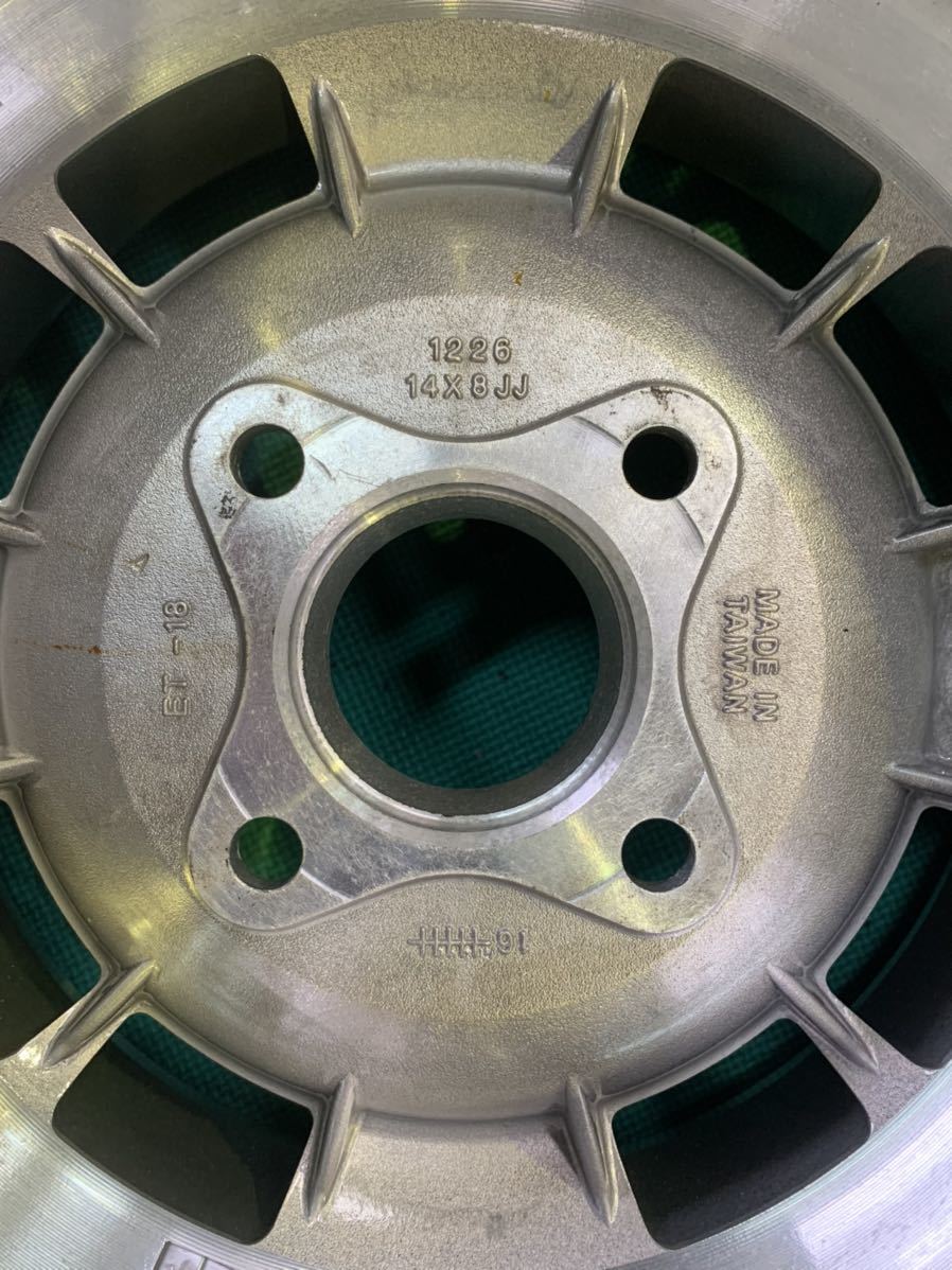 旧車深リム 復刻版 TOSCOトスコ 14インチ114.3 8J-18 2本195/45R14 /9J