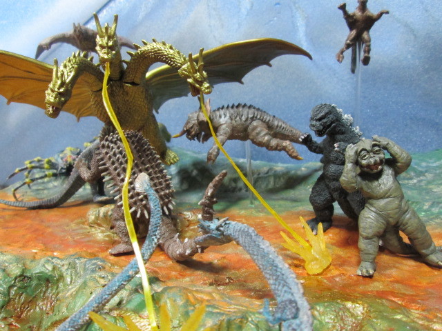 新品】激突 ゴジラ 1968 【 怪獣総進撃 】東宝 ミニラ バラン クモンガ
