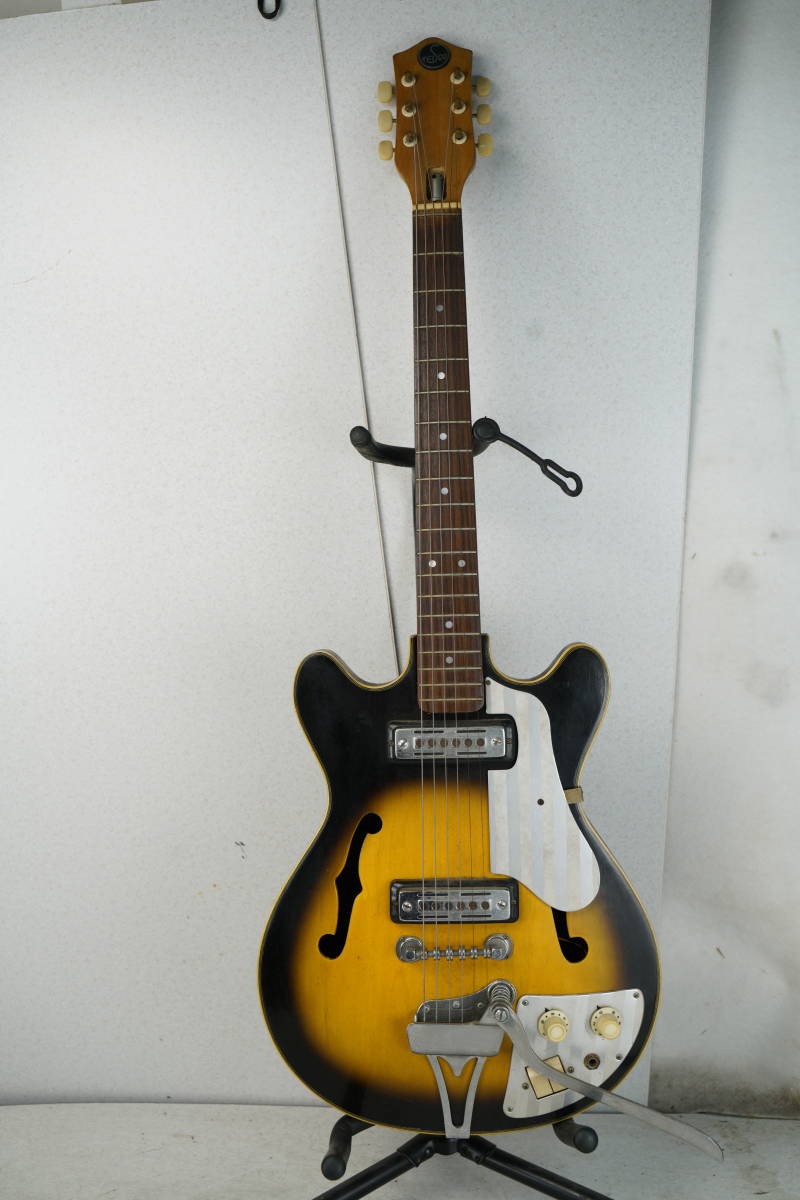 teisco ep-21 小ぶりなかわいいビザールセミアコ ギター 品