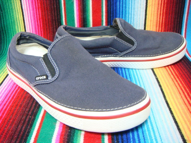 Crocs クロックス スリッポン Us10 28cm 紺ネイビー キャンバス素材 靴 S869 スニーカー の落札情報詳細 ヤフオク落札価格情報 オークフリー スマートフォン版