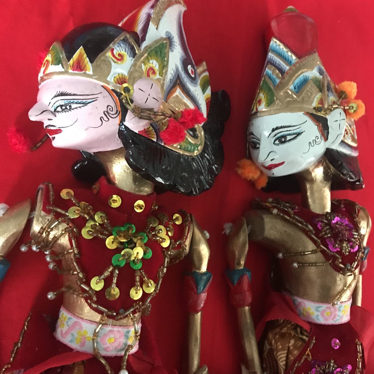 ◇ワヤンゴレ インドネシア 操り人形 中古品/全長43cm程 木製・影絵