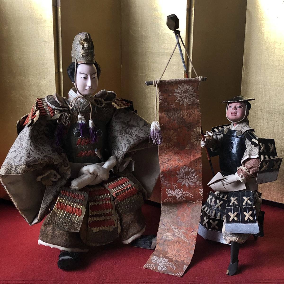 武者人形 大将 旗持ち 明治～大正頃 五月人形 時代 甲冑 鎧 端午 節句