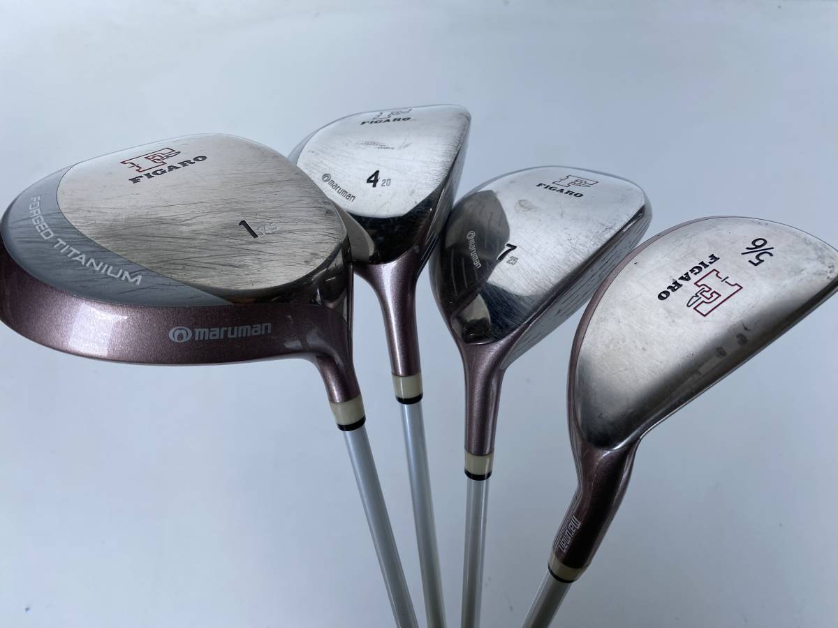 Maruman マルマン ゴルフクラブセット ウッド Figaro ドライバー 1w 4w 7w 5 6 ユーティリティ レディース 女性用 Flex L の落札情報詳細 ヤフオク落札価格情報 オークフリー スマートフォン版